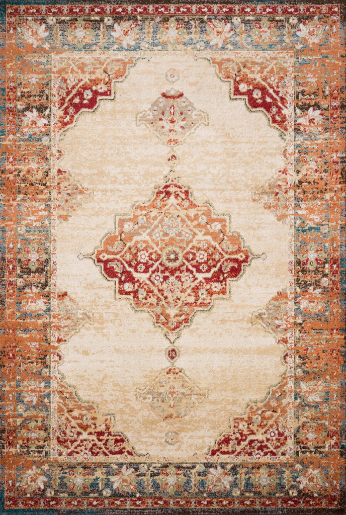 Loloi II Isadora ISA-04 Antique Ivory/Sunset Area Rug main image