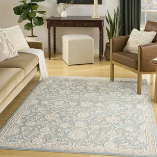 Nourison Isla ISL01 Blue Area Rug Corner Image