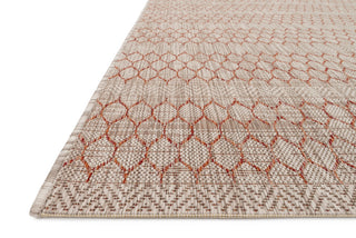 Loloi Isle IE-01 Beige / Rust Area Rug Corner Image