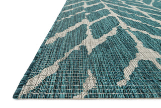 Loloi Isle IE-02 Teal / Grey Area Rug Corner Image