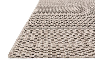 Loloi Isle IE-03 Grey / Black Area Rug Corner Image