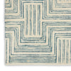 Nourison Interlock ITL06 Ivory Turquoise Area Rug Corner Image