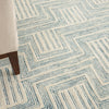 Nourison Interlock ITL06 Ivory Turquoise Area Rug Room Image Feature