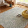 Nourison Interlock ITL06 Ivory Turquoise Area Rug Room Image Feature