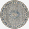 Momeni Izmir IZ-03 Blue Area Rug Round Image