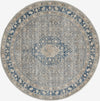 Momeni Izmir IZ-03 Blue Area Rug Round Image