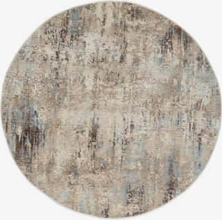 Momeni Izmir IZ-05 Blue Area Rug Round Image