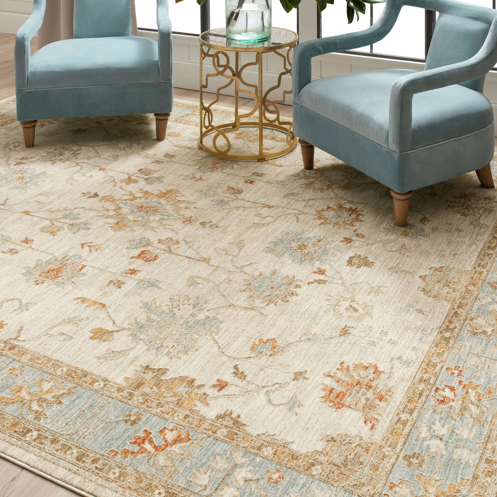 Karastan Adalia Iznik Cream Area Rug Room Scene Feature