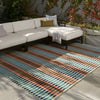 Jaipur Living Alina Notch ALI03 Blue/Orange Area Rug Lifestyle Image Feature