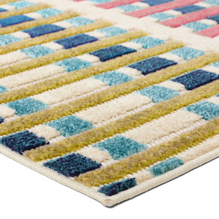 Jaipur Living Alina Peregrine ALI05 White/Multicolor Area Rug Corner Image