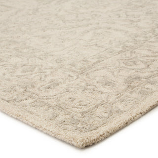 Jaipur Living Almira Lena ALR03 Light Gray/Cream Area Rug Corner Image