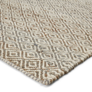 Jaipur Living Naturals Ambary Wales AMB02 Tan/White Area Rug Corner Image
