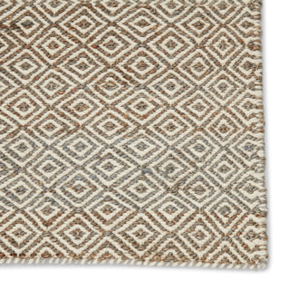Jaipur Living Naturals Ambary Wales AMB02 Tan/White Area Rug Detail Image