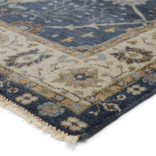 Jaipur Living Anise Princeton ANS02 Dark Blue/Beige Area Rug Corner Image