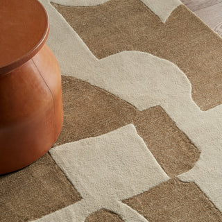 Jaipur Living Anthem Noverre ANT05 Tan Machine Washable Area Rug Close Up