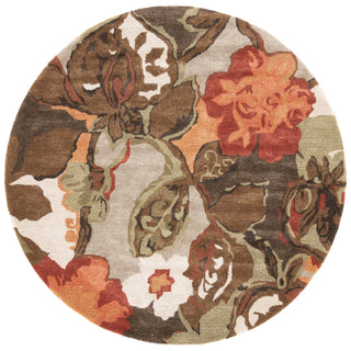 Jaipur Living Blue Petal Pusher BL12 Light Gray/Multicolor Area Rug Round