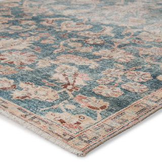 Jaipur Living Boheme Bardia BOH08 Dark Teal/Rust Area Rug Corner Image