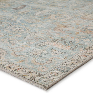 Jaipur Living Boheme Stag BOH17 Teal/Gold Area Rug Corner Image