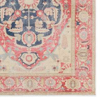 Jaipur Living Boheme Kadi BOH23 Red/Blue Area Rug Detail Image