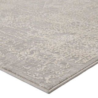 Jaipur Living Cirque Lianna CIQ04 Gray/White Area Rug Corner Image