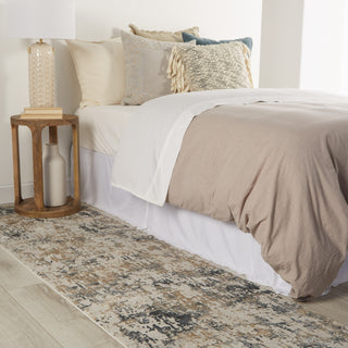Jaipur Living Cirque Arvo CIQ09 White/Dark Gray Area Rug Corner Image