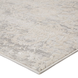 Jaipur Living Cirque Alonsa CIQ10 Gray/White Area Rug Corner Image
