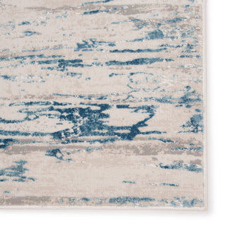 Jaipur Living Cirque Celil CIQ25 Ivory/Blue Area Rug Detail Image