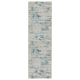 Jaipur Living Cirque Celil CIQ25 Ivory/Blue Area Rug Runner Image