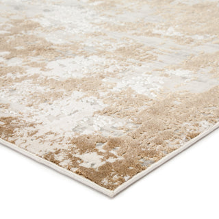 Jaipur Living Cirque Resa CIQ28 Gray/Gold Area Rug Corner Image