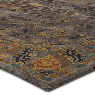 Jaipur Living Citrine Cristobol CIT14 Dark Green/Gray Area Rug Corner Image