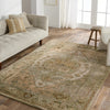 Jaipur Living Citrine Raisa CIT21 Green Machine Washable Area Rug Lifestyle Image Feature