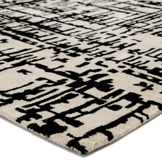Jaipur Living Clayton Pals CLN15 Cream/Black Area Rug Corner Image