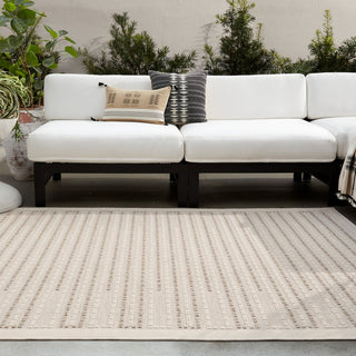 Jaipur Living Continuum Theorem CNT03 Taupe/Cream Area Rug by Grant Design Collaborative Vibe