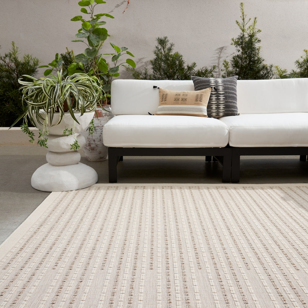 Jaipur Living Continuum Theorem CNT03 Taupe/Cream Area Rug by Grant Design Collaborative Vibe Lifestyle Image Feature