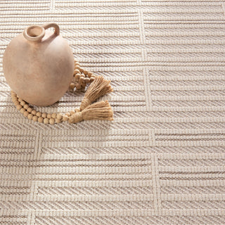 Jaipur Living Continuum Quantum CNT04 Cream/Beige Area Rug by Grant Design Collaborative Vibe