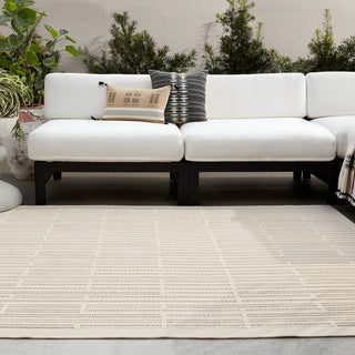 Jaipur Living Continuum Quantum CNT04 Cream/Beige Area Rug by Grant Design Collaborative Vibe Collection Image