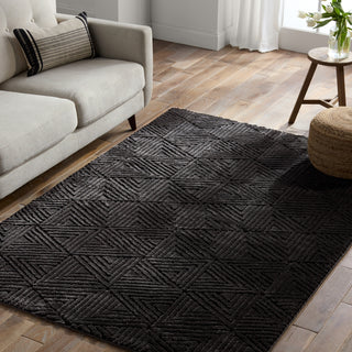 Jaipur Living Calix By Ziazan CNU04 Black Area Rug Nikki Chu Lifestyle Image
