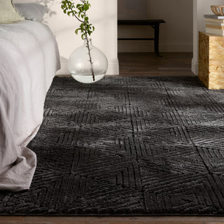 Jaipur Living Calix By Ziazan CNU04 Black Area Rug Nikki Chu Lifestyle Image