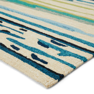 Jaipur Living Colours Sketchy Lines CO19 Blue/Green Area Rug Corner Image
