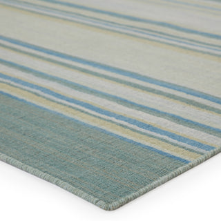 Jaipur Living Coastal Shores Kiawah COH07 Blue/Turquoise Area Rug Corner Image
