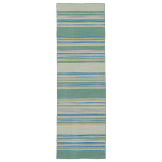 Jaipur Living Coastal Shores Kiawah COH07 Blue/Turquoise Area Rug Runner Image