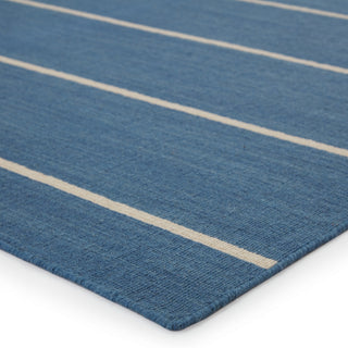 Jaipur Living Coastal Shores Cape Cod COH09 Blue/Cream Area Rug Corner Image