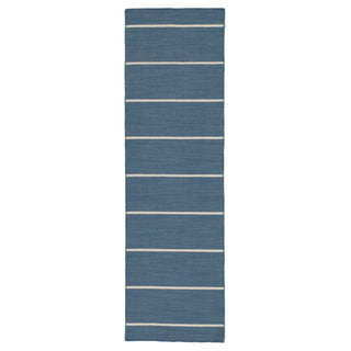 Jaipur Living Coastal Shores Cape Cod COH09 Blue/Cream Area Rug Runner Image