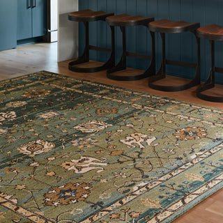 Jaipur Living Cardamom Ahava COM03 Green/Blue Area Rug Lifestyle Image