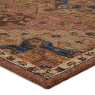 Jaipur Living Cardamom Cressida COM06 Dark Pink/Blue Area Rug Corner Image