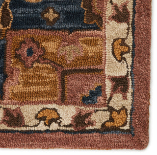Jaipur Living Cardamom Cressida COM06 Dark Pink/Blue Area Rug Detail Image