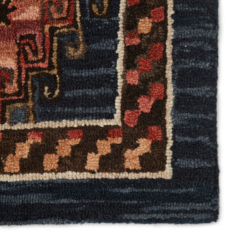 Jaipur Living Cardamom Kyoto COM11 Dark Blue/Pink Area Rug Detail Image