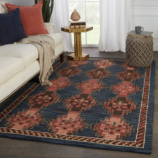 Jaipur Living Cardamom Kyoto COM11 Dark Blue/Pink Area Rug Lifestyle Image Feature