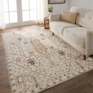 Jaipur Living Cardamom Dahir COM15 Ivory/Gray Area Rug by Vibe