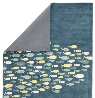 Jaipur Living Coastal Resort Schooled COR01 Blue/Gray Area Rug Backing Image
